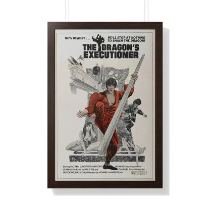 THE DRAGON'S EXECUTIONER 1972 - Framed Movie Poster 20" x 30" Walnut - The Sticker Space
