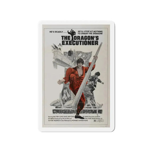 THE DRAGON'S EXECUTIONER 1972 Movie Poster - Refrigerator Magnet 2 Inch Die-Cut - The Sticker Space