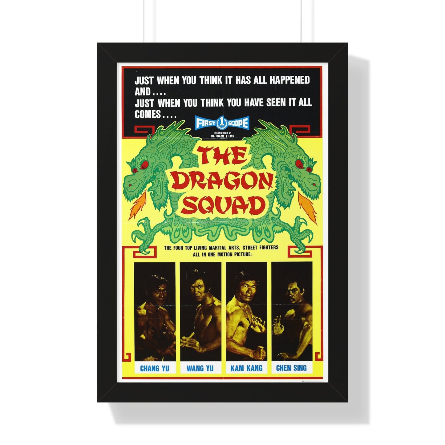 THE DRAGON SQUAD 1974 - Framed Movie Poster-16″ x 24″-The Sticker Space