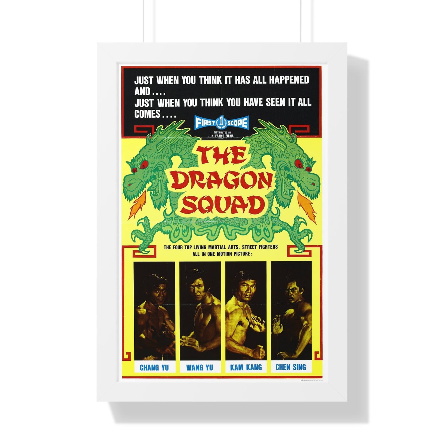 THE DRAGON SQUAD 1974 - Framed Movie Poster-16″ x 24″-The Sticker Space