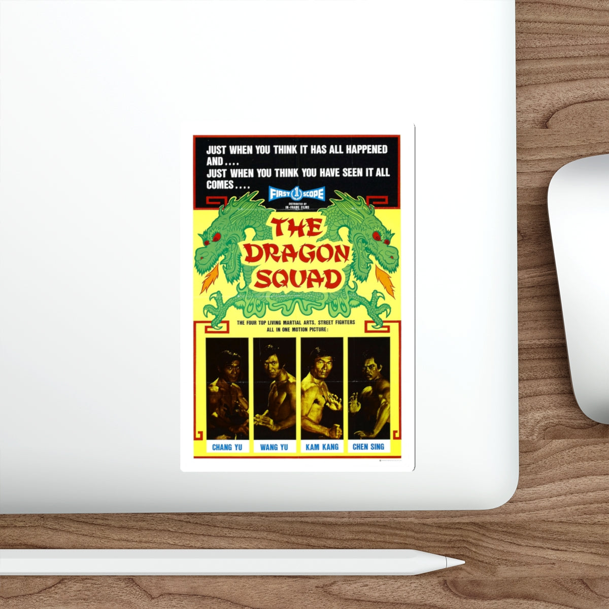 THE DRAGON SQUAD 1974 Movie Poster STICKER Vinyl Die-Cut Decal-The Sticker Space