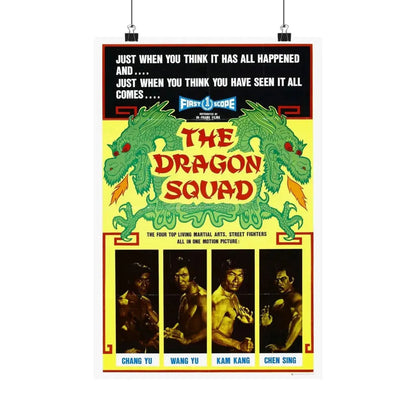 THE DRAGON SQUAD 1974 - Paper Movie Poster 12″ x 18″ Matte - The Sticker Space