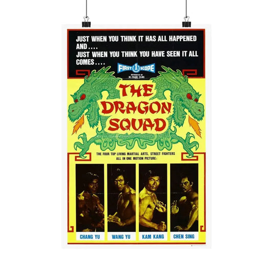 THE DRAGON SQUAD 1974 - Paper Movie Poster 12″ x 18″ Matte - The Sticker Space
