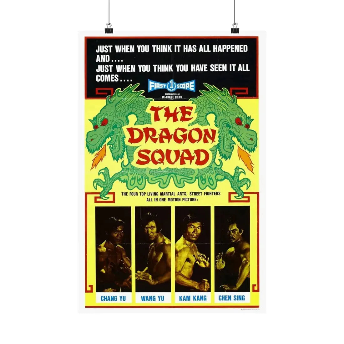 THE DRAGON SQUAD 1974 - Paper Movie Poster 16″ x 24″ Matte - The Sticker Space