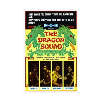 THE DRAGON SQUAD 1974 - Paper Movie Poster - The Sticker Space