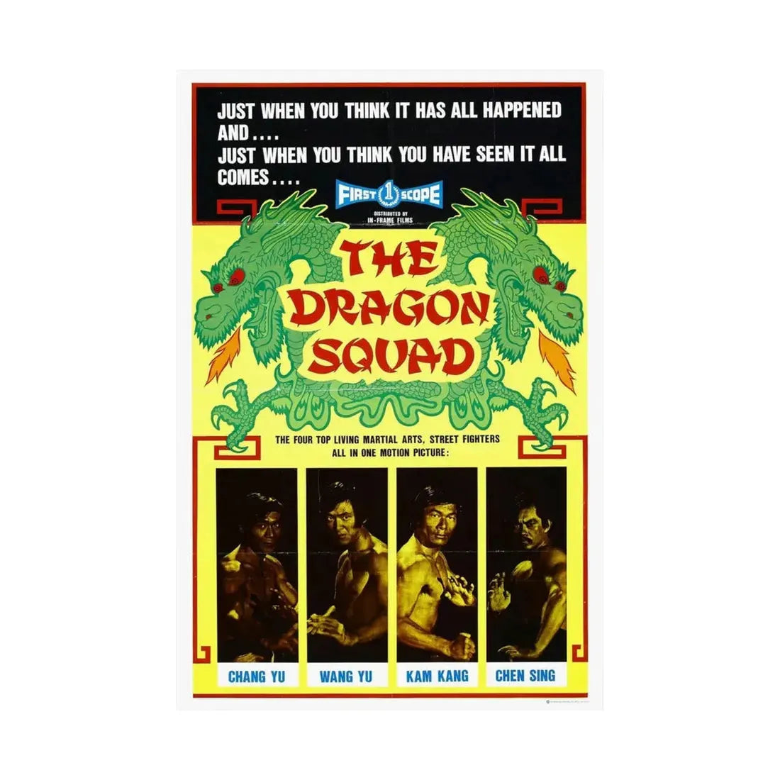 THE DRAGON SQUAD 1974 - Paper Movie Poster - The Sticker Space