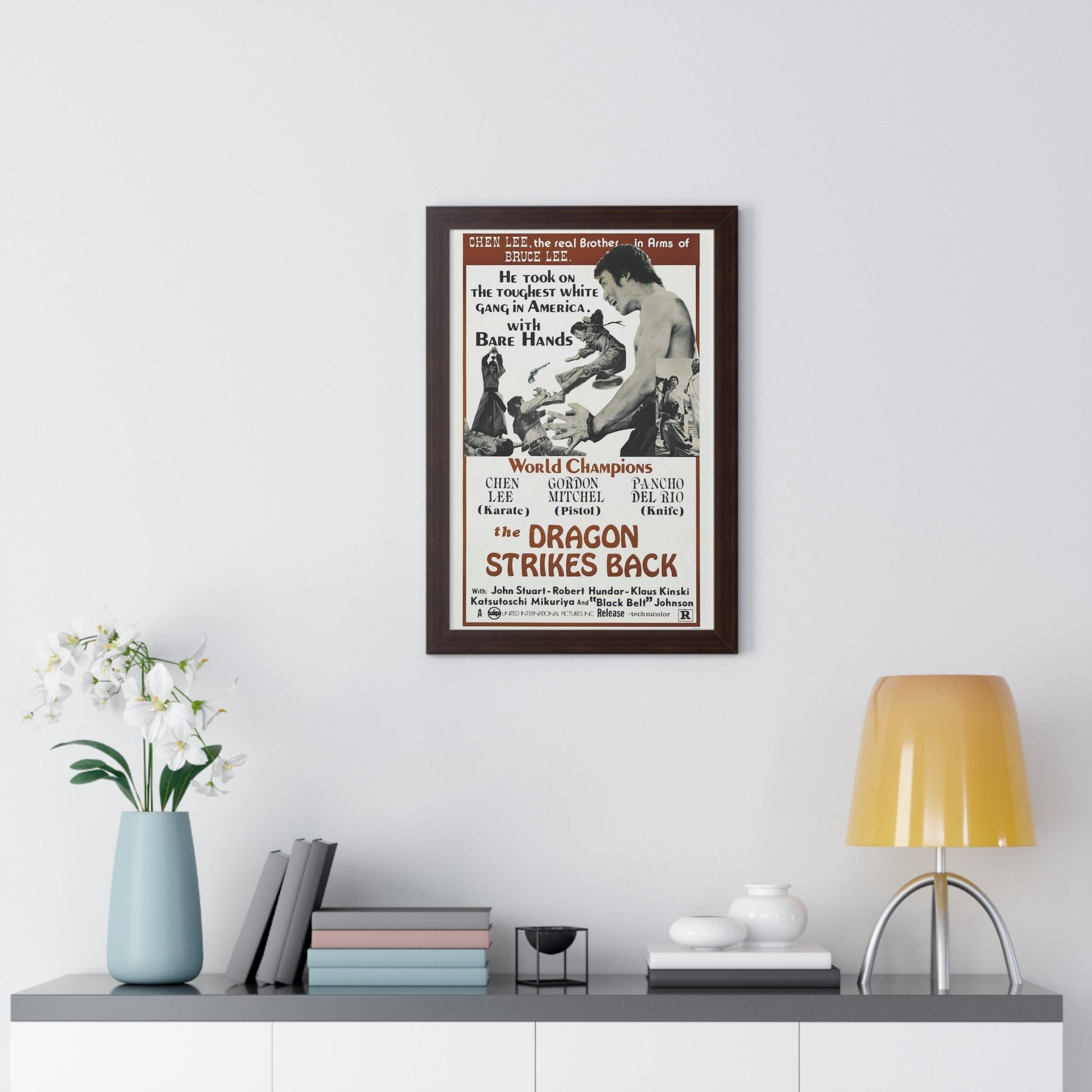 THE DRAGON STRIKES BACK 1975 - Framed Movie Poster-The Sticker Space