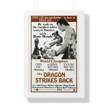 THE DRAGON STRIKES BACK 1975 - Framed Movie Poster-16″ x 24″-The Sticker Space