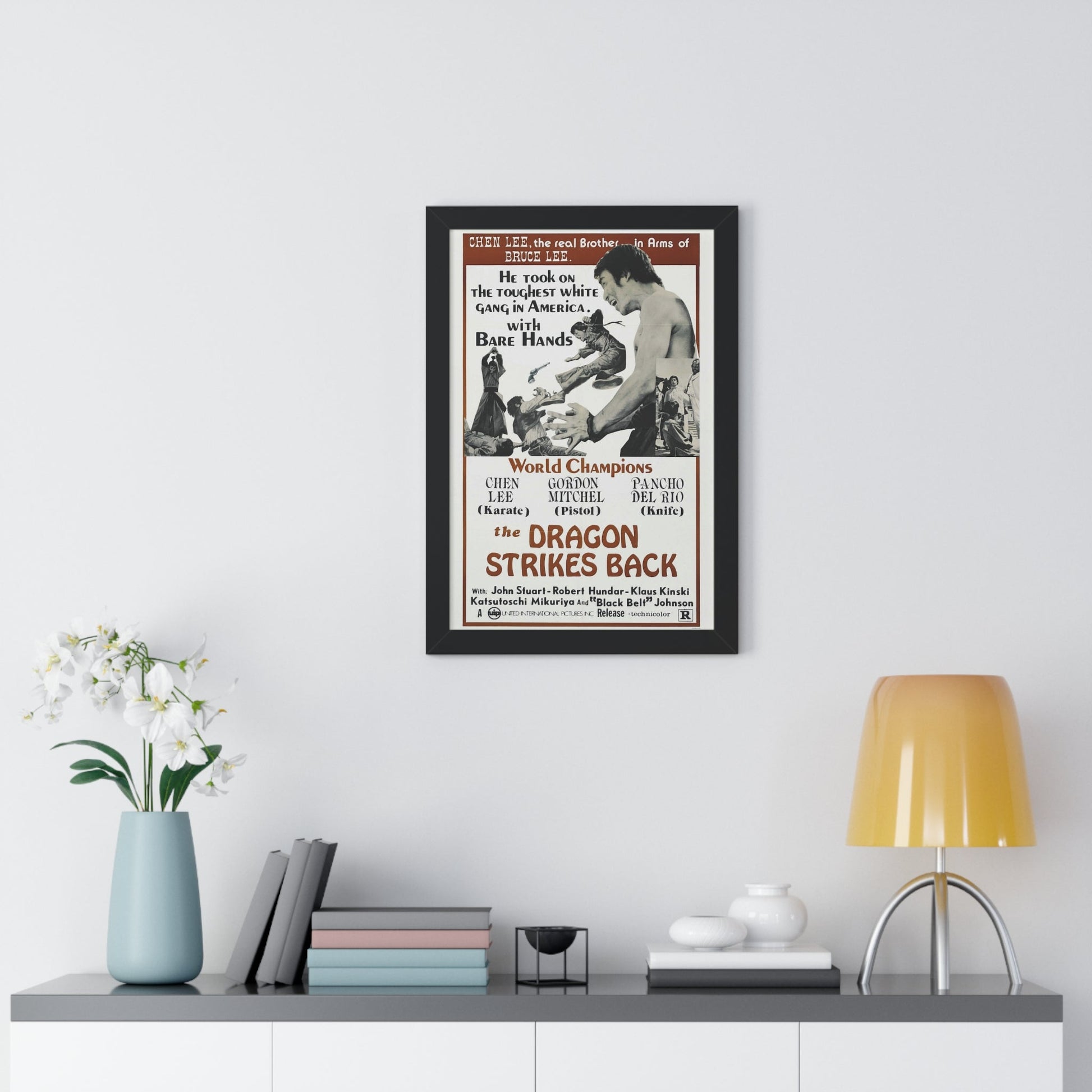 THE DRAGON STRIKES BACK 1975 - Framed Movie Poster-The Sticker Space