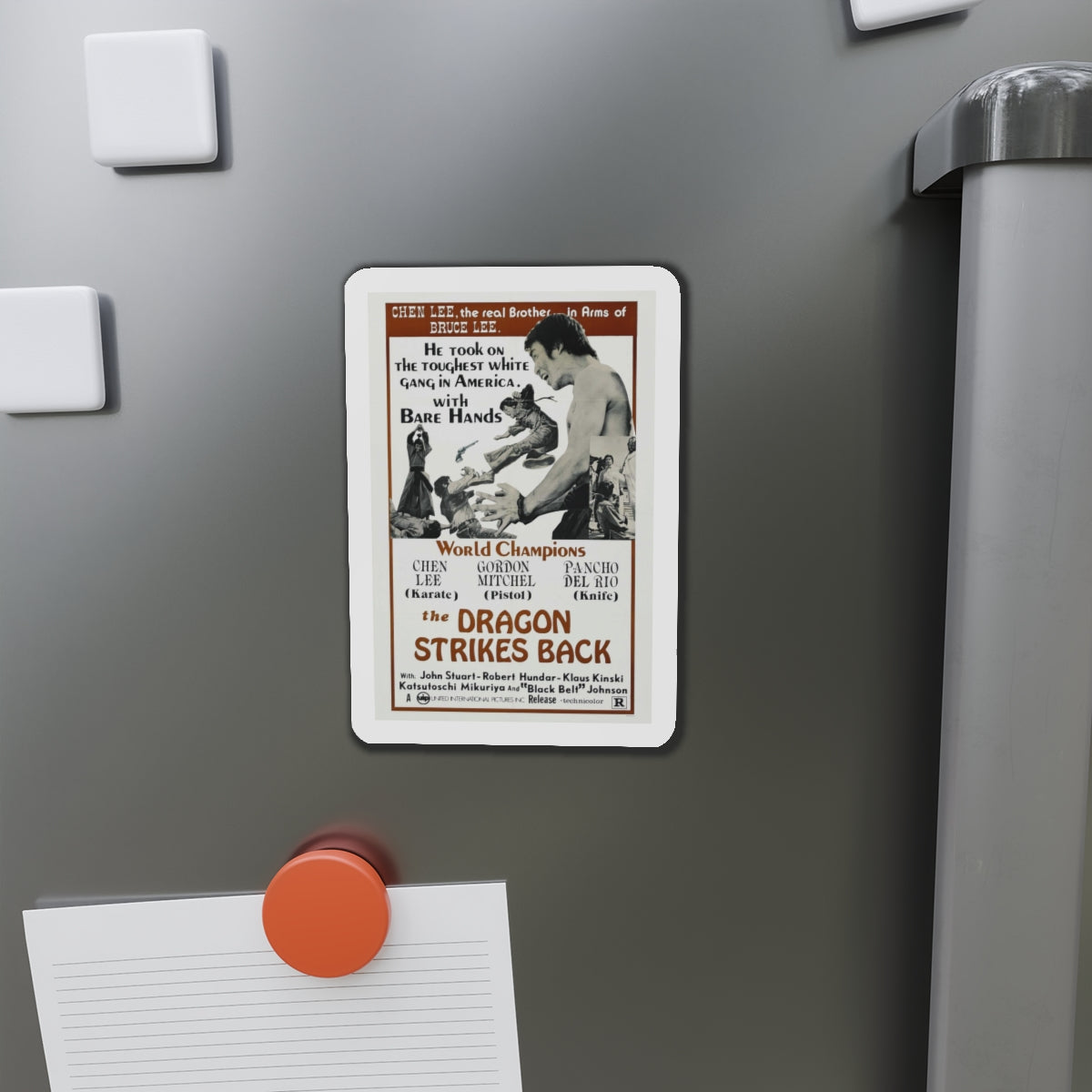 THE DRAGON STRIKES BACK 1975 Movie Poster - Refrigerator Magnet-The Sticker Space