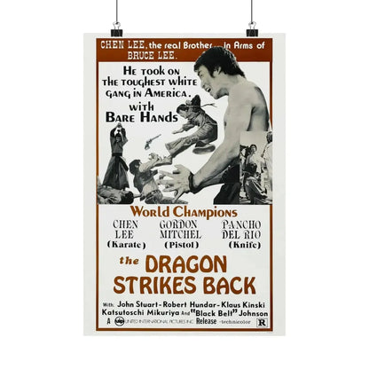 THE DRAGON STRIKES BACK 1975 - Paper Movie Poster 12″ x 18″ Matte - The Sticker Space