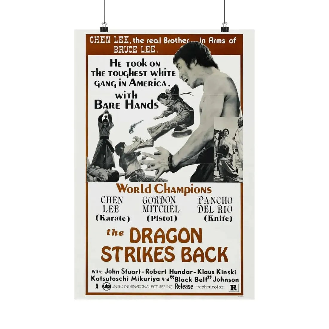 THE DRAGON STRIKES BACK 1975 - Paper Movie Poster 16″ x 24″ Matte - The Sticker Space