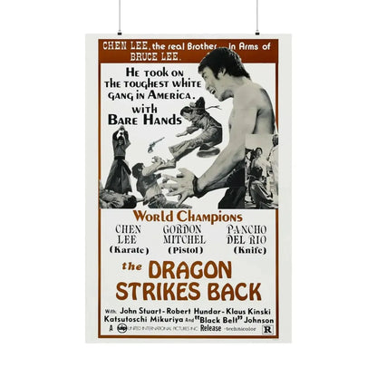 THE DRAGON STRIKES BACK 1975 - Paper Movie Poster 36" x 54" Matte - The Sticker Space