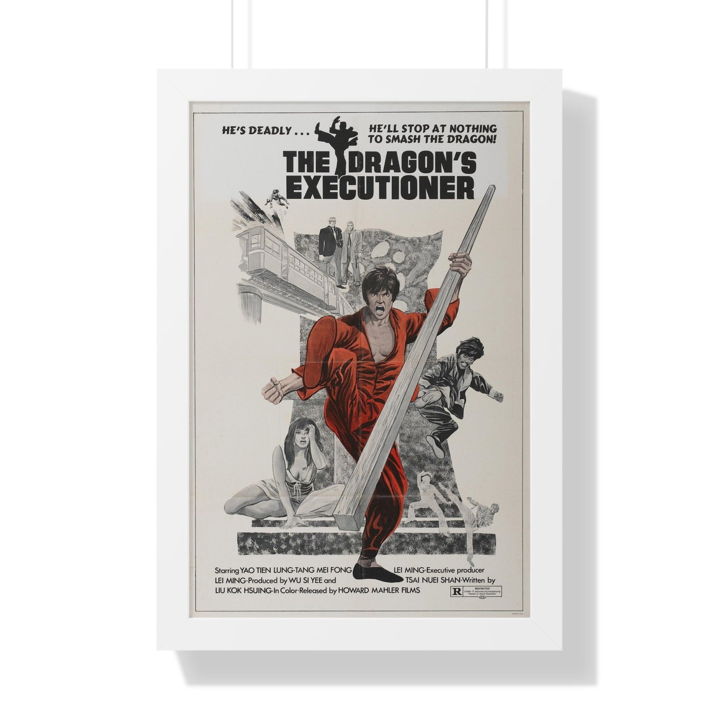 THE DRAGON'S EXECUTIONER 1972 - Framed Movie Poster-16″ x 24″-The Sticker Space