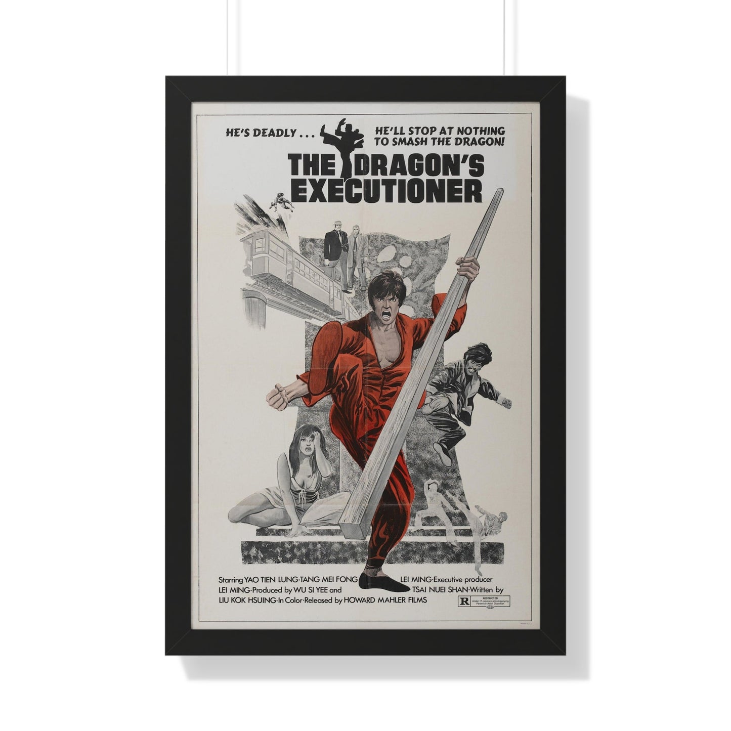 THE DRAGON'S EXECUTIONER 1972 - Framed Movie Poster-20" x 30"-The Sticker Space