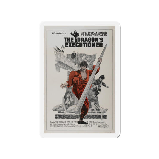 THE DRAGON'S EXECUTIONER 1972 Movie Poster - Refrigerator Magnet-2" x 2"-The Sticker Space