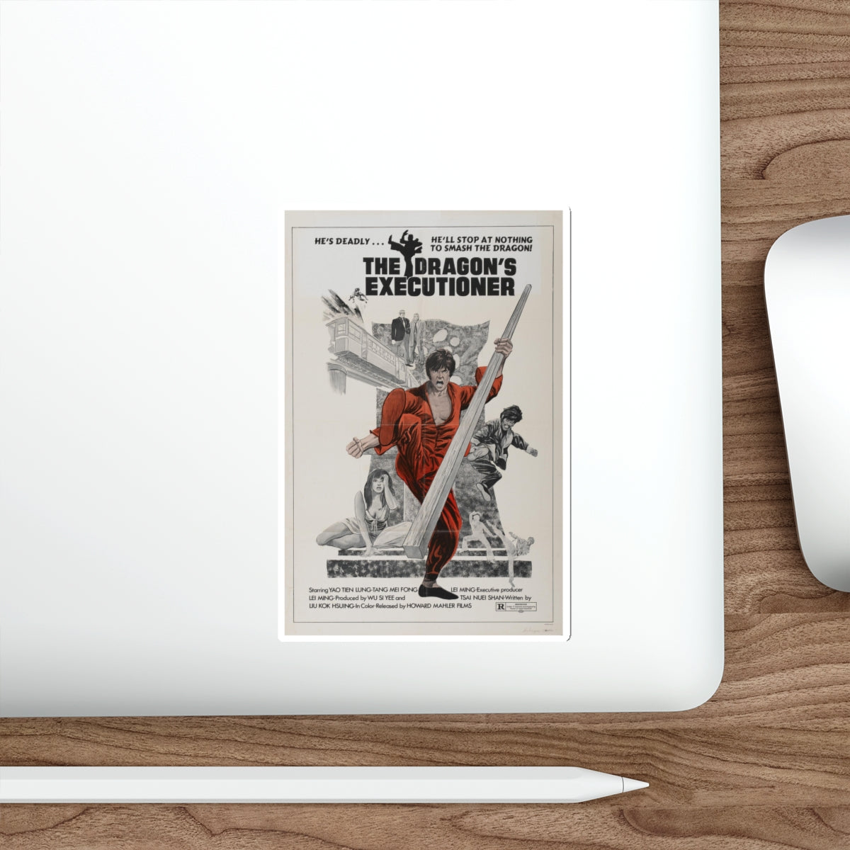 THE DRAGON'S EXECUTIONER 1972 Movie Poster STICKER Vinyl Die-Cut Decal-The Sticker Space