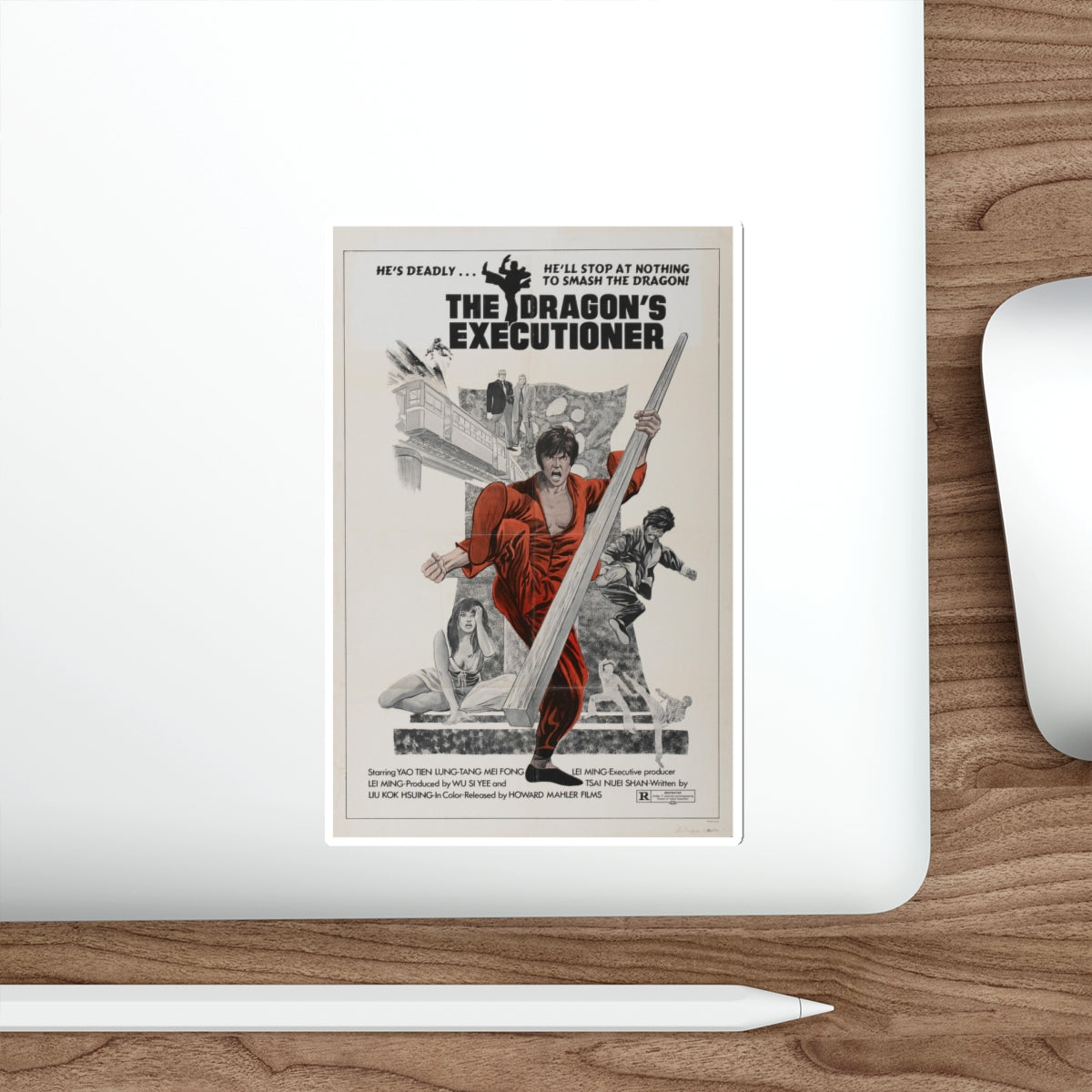 THE DRAGON'S EXECUTIONER 1972 Movie Poster STICKER Vinyl Die-Cut Decal-The Sticker Space