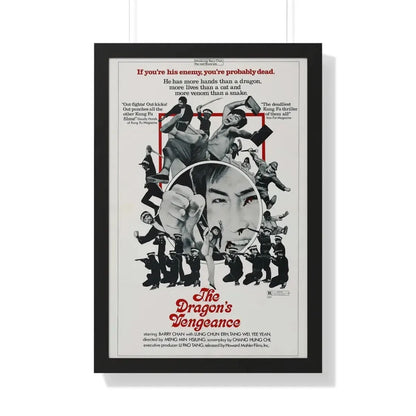 THE DRAGONS VENGEANCE 1972 - Framed Movie Poster 20" x 30" Black - The Sticker Space