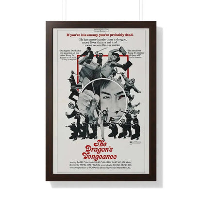 THE DRAGONS VENGEANCE 1972 - Framed Movie Poster 20" x 30" Walnut - The Sticker Space