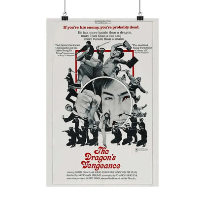 THE DRAGONS VENGEANCE 1972 - Paper Movie Poster 12″ x 18″ Matte - The Sticker Space