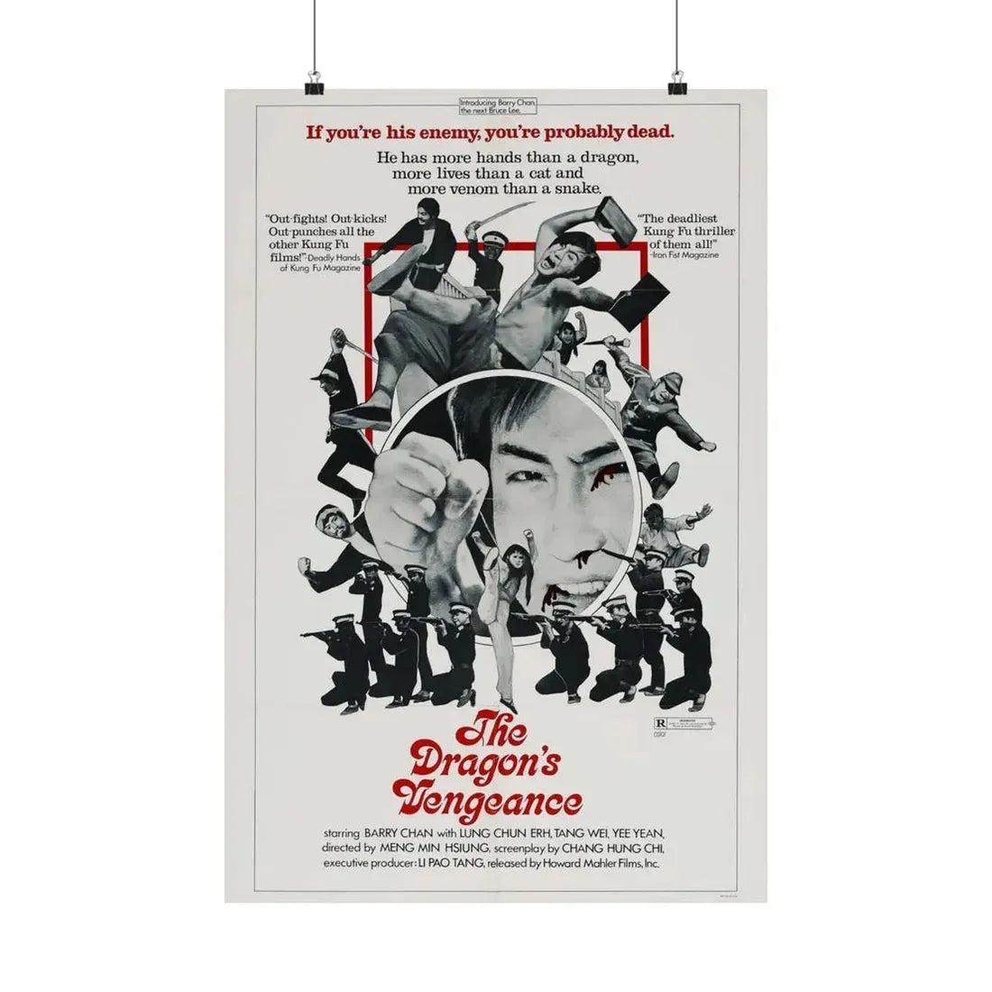 THE DRAGONS VENGEANCE 1972 - Paper Movie Poster 20″ x 30″ Matte - The Sticker Space