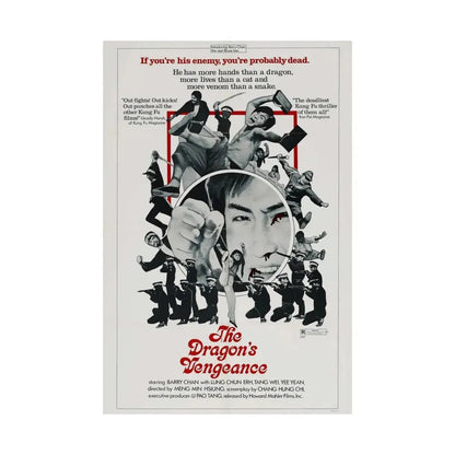 THE DRAGONS VENGEANCE 1972 - Paper Movie Poster - The Sticker Space