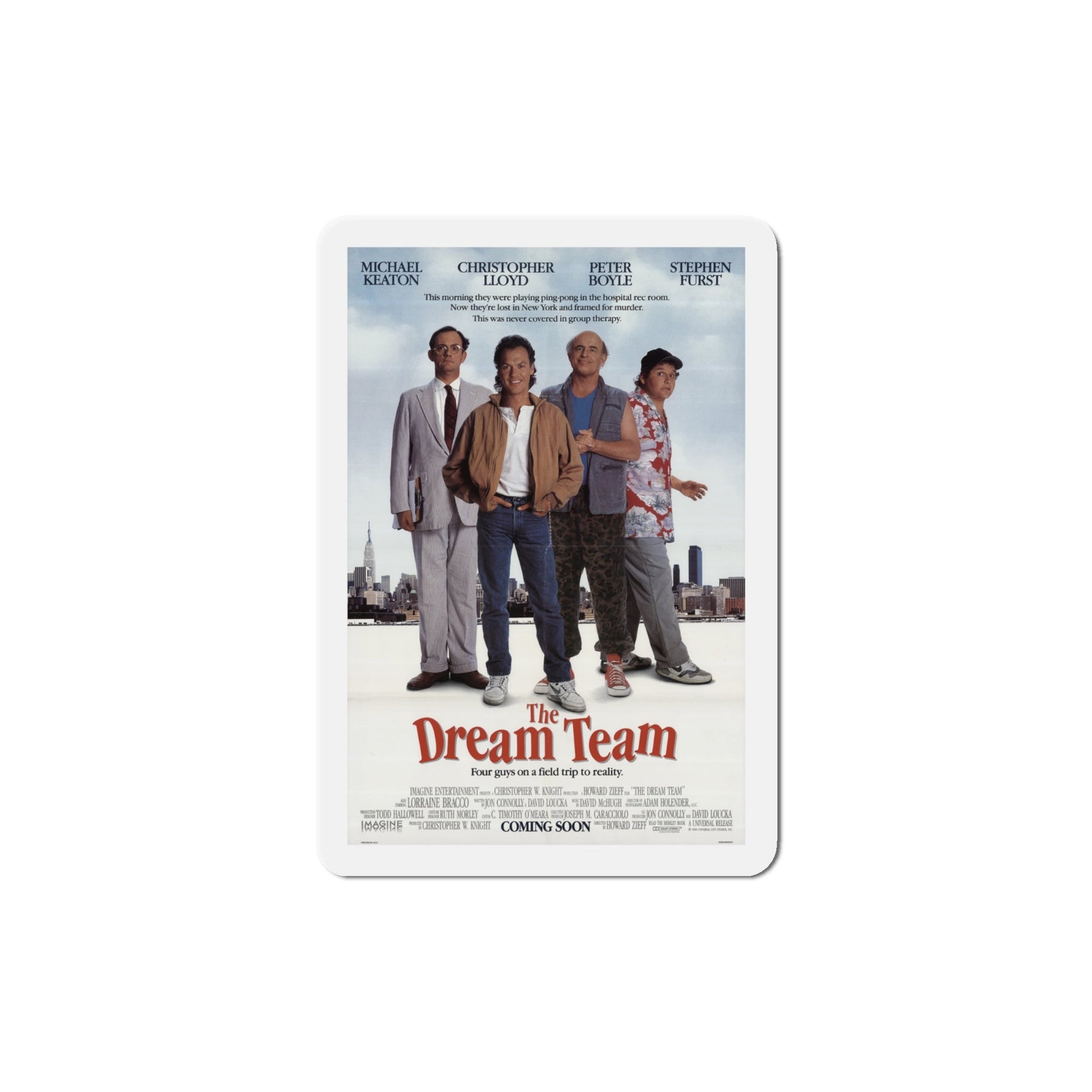 The Dream Team 1989 Movie Poster Die-Cut Magnet-4" x 4"-The Sticker Space