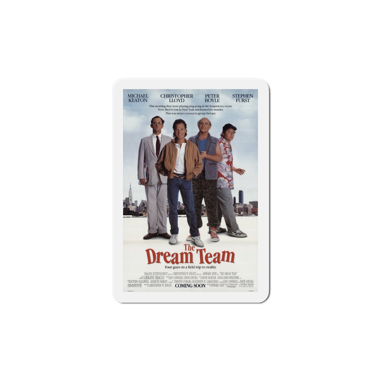 The Dream Team 1989 Movie Poster Die-Cut Magnet-6 × 6"-The Sticker Space