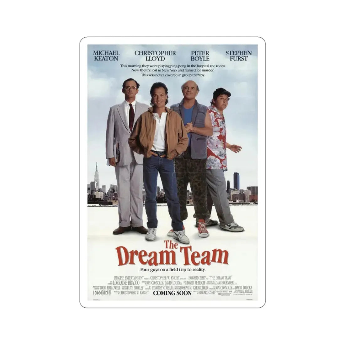 The Dream Team 1989 Movie Poster STICKER Vinyl Die-Cut Decal 4 Inch - The Sticker Space