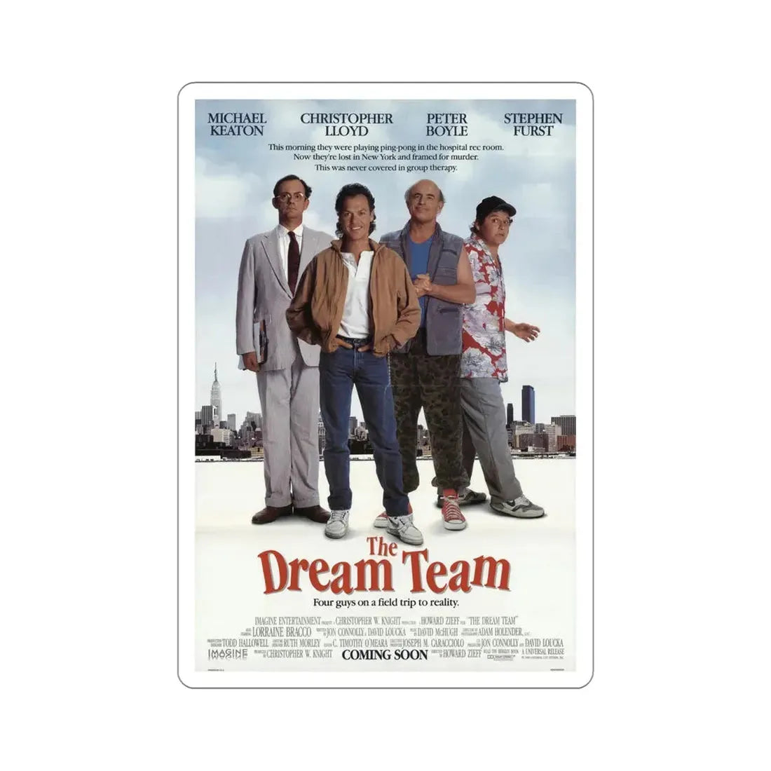 The Dream Team 1989 Movie Poster STICKER Vinyl Die-Cut Decal 5 Inch - The Sticker Space