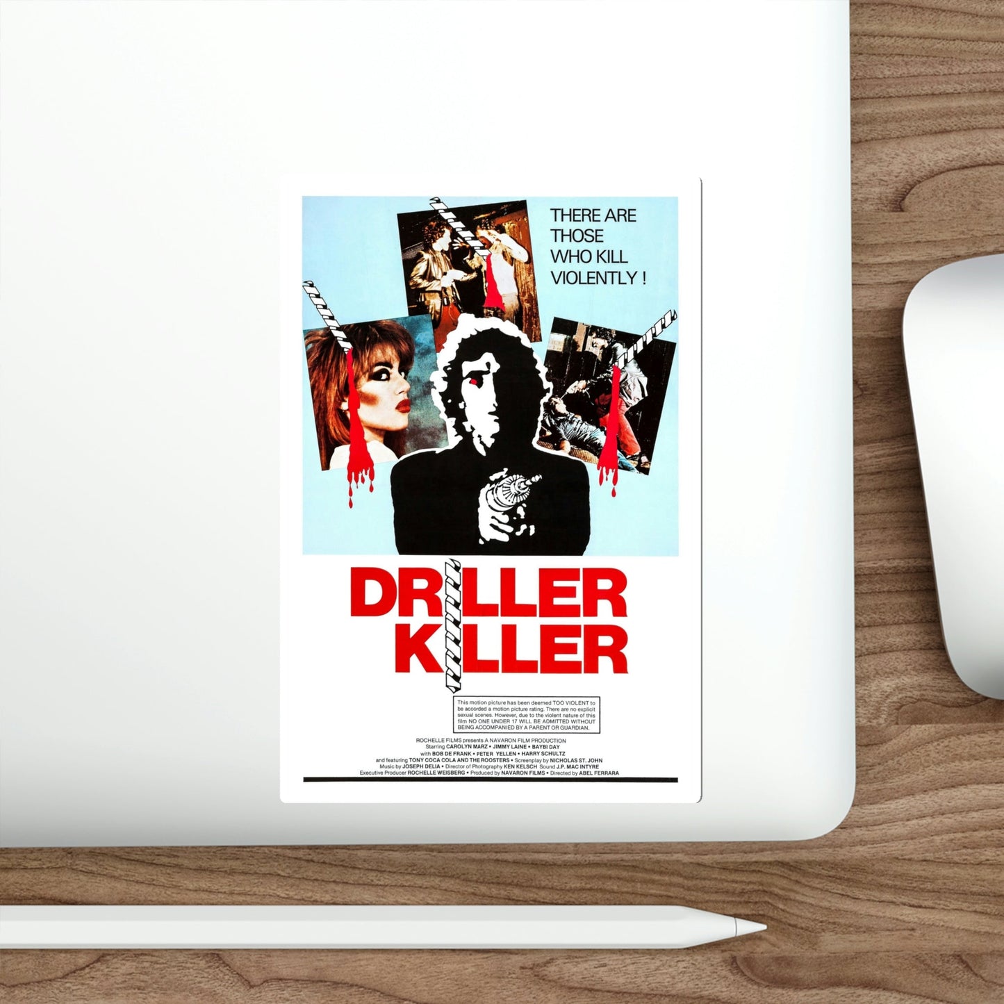 The Driller Killer 1979 Movie Poster STICKER Vinyl Die-Cut Decal-The Sticker Space