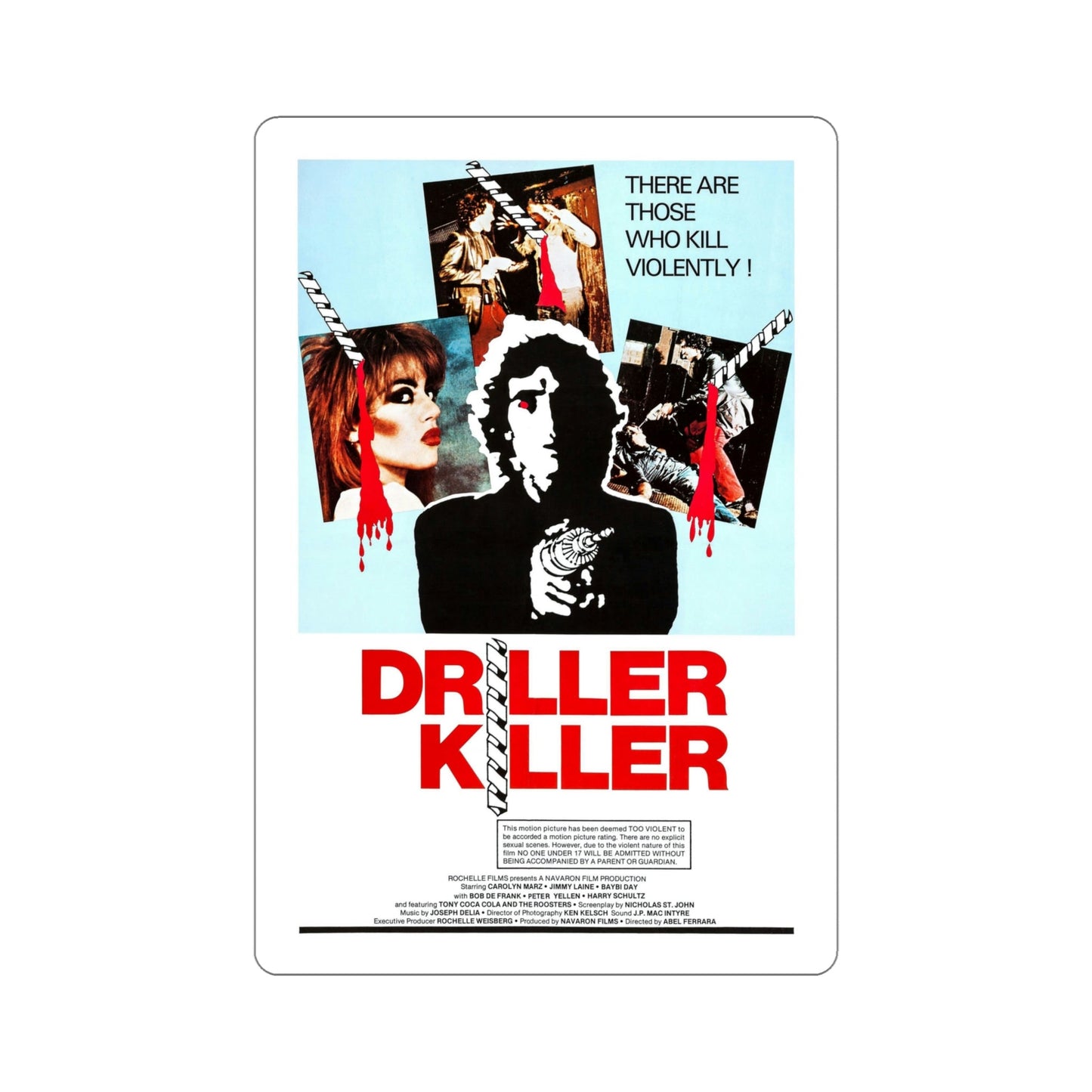 The Driller Killer 1979 Movie Poster STICKER Vinyl Die-Cut Decal-5 Inch-The Sticker Space