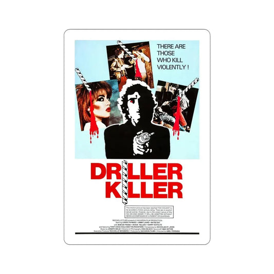 The Driller Killer 1979 Movie Poster STICKER Vinyl Die-Cut Decal 6 Inch - The Sticker Space