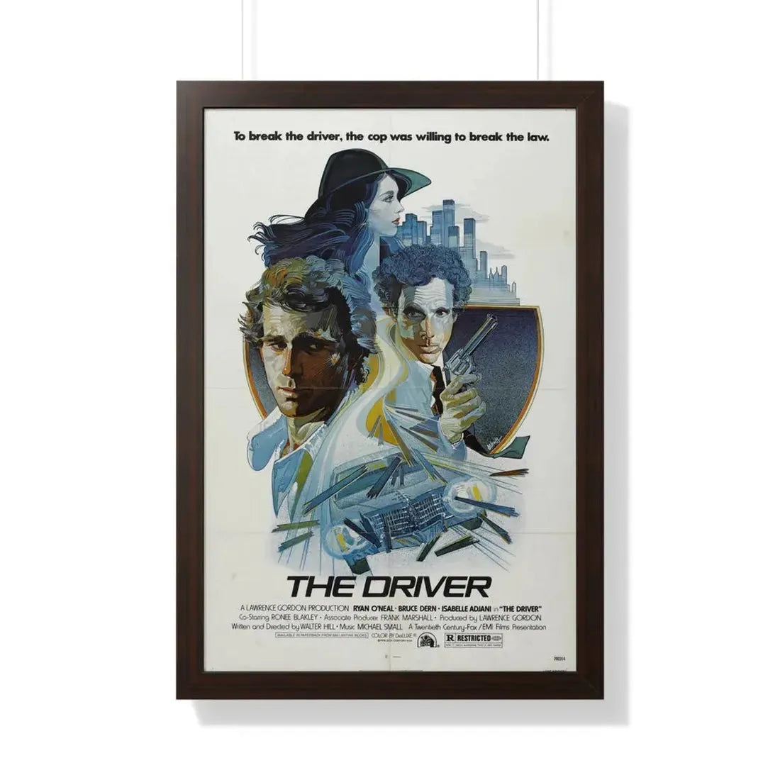THE DRIVER 1978 - Framed Movie Poster 20" x 30" Walnut - The Sticker Space