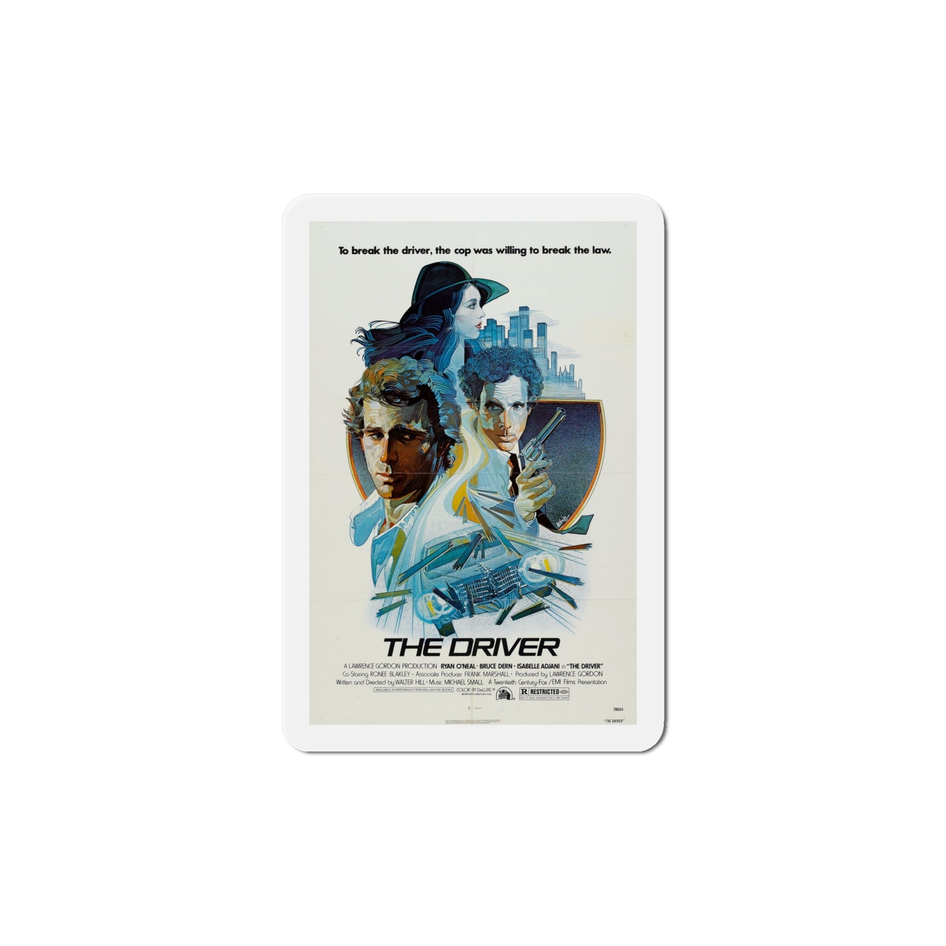 The Driver 1978 Movie Poster Die-Cut Magnet-6 × 6"-The Sticker Space