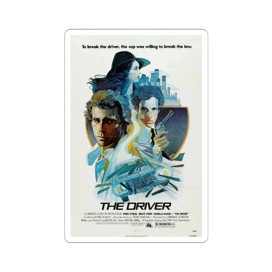 The Driver 1978 Movie Poster - STICKER Vinyl Kiss-Cut Decal 2 Inch White - The Sticker Space