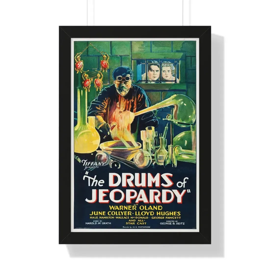 THE DRUMS OF JEOPARDY 1931 - Framed Movie Poster 16″ x 24″ Black - The Sticker Space