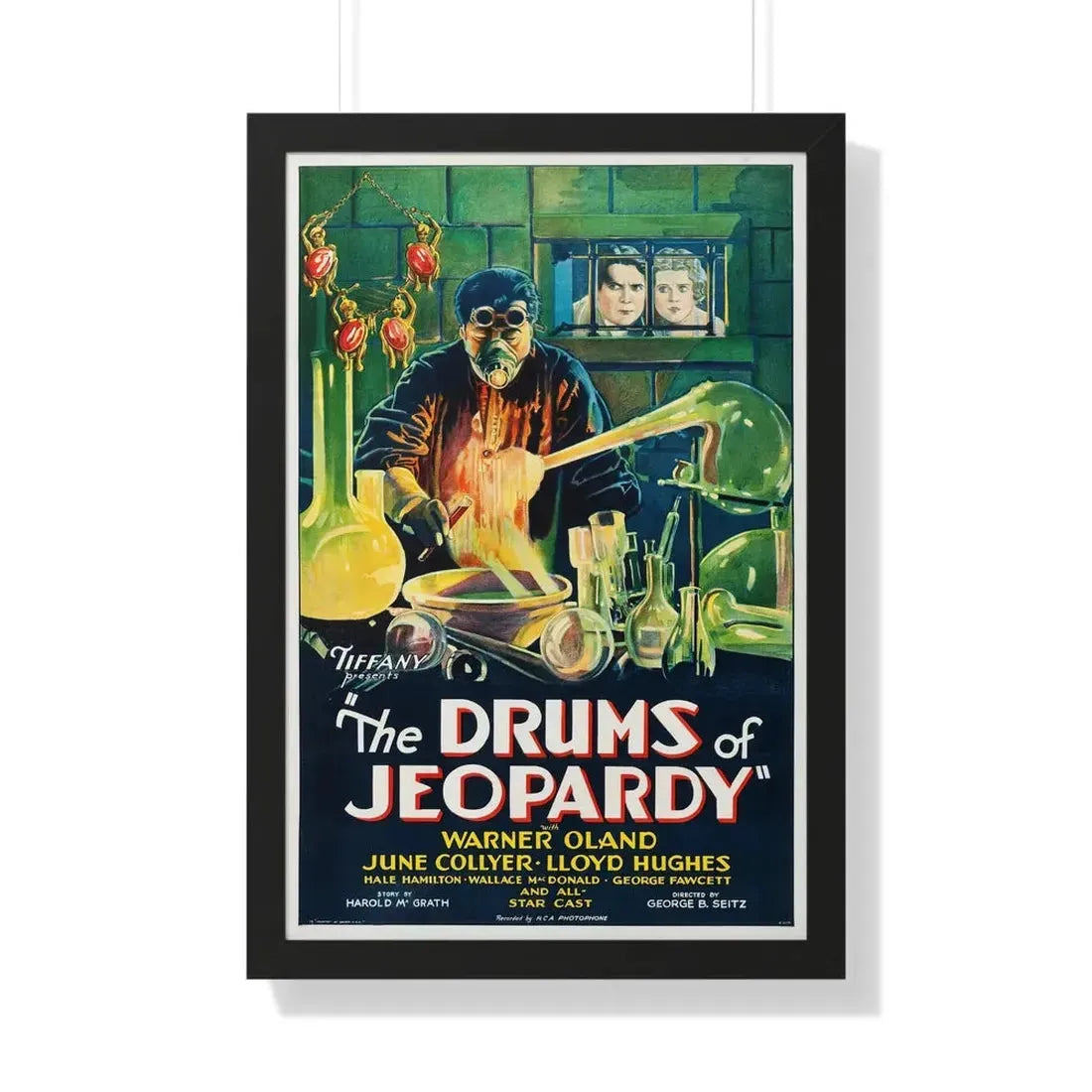 THE DRUMS OF JEOPARDY 1931 - Framed Movie Poster 20" x 30" Black - The Sticker Space