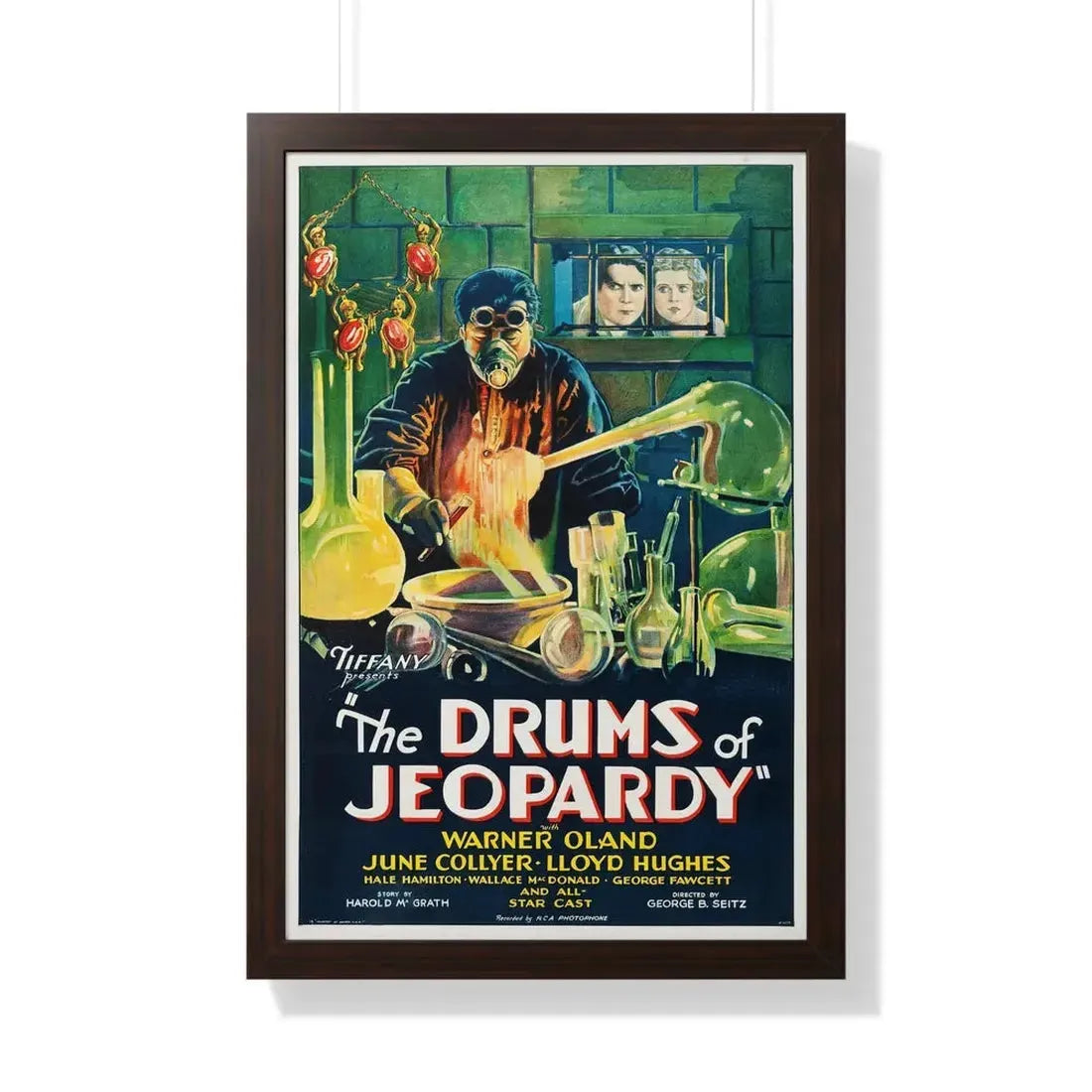 THE DRUMS OF JEOPARDY 1931 - Framed Movie Poster 20" x 30" Walnut - The Sticker Space