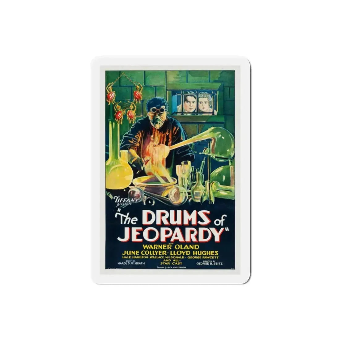 THE DRUMS OF JEOPARDY 1931 Movie Poster - Refrigerator Magnet 6 Inch Die-Cut - The Sticker Space