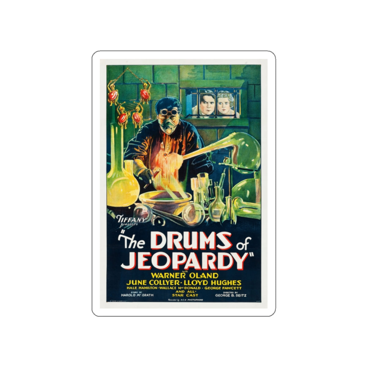 THE DRUMS OF JEOPARDY 1931 Movie Poster STICKER Vinyl Die-Cut Decal-White-The Sticker Space