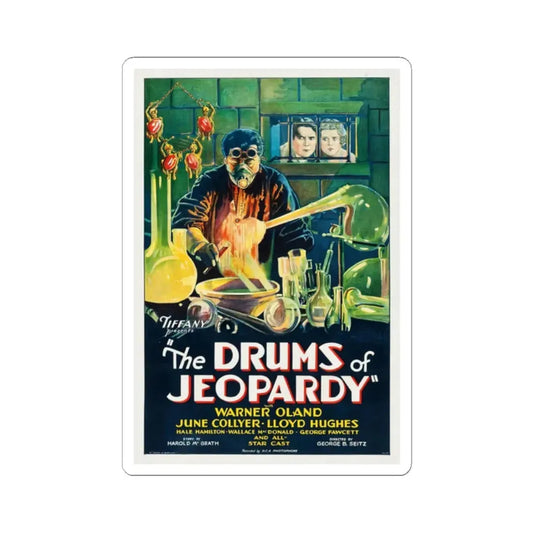 THE DRUMS OF JEOPARDY 1931 Movie Poster - STICKER Vinyl Kiss-Cut Decal 2 Inch White - The Sticker Space
