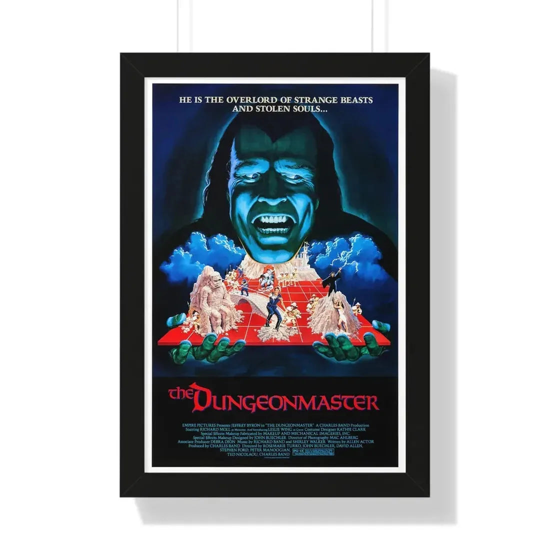 THE DUNGEONMASTER 1984 - Framed Movie Poster 16″ x 24″ Black - The Sticker Space