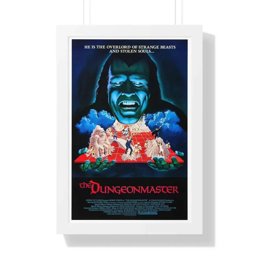 THE DUNGEONMASTER 1984 - Framed Movie Poster 16″ x 24″ White - The Sticker Space