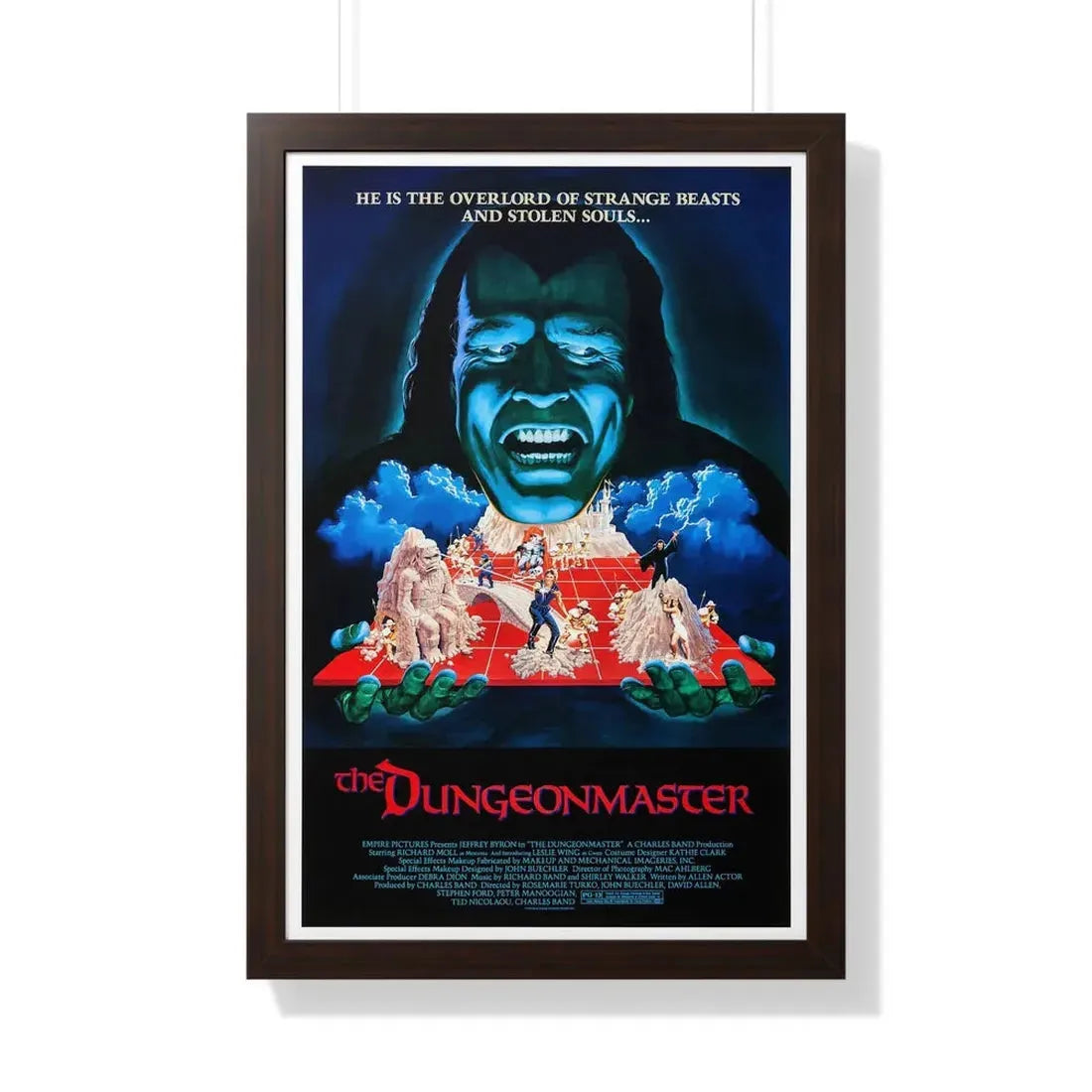 THE DUNGEONMASTER 1984 - Framed Movie Poster 20" x 30" Walnut - The Sticker Space
