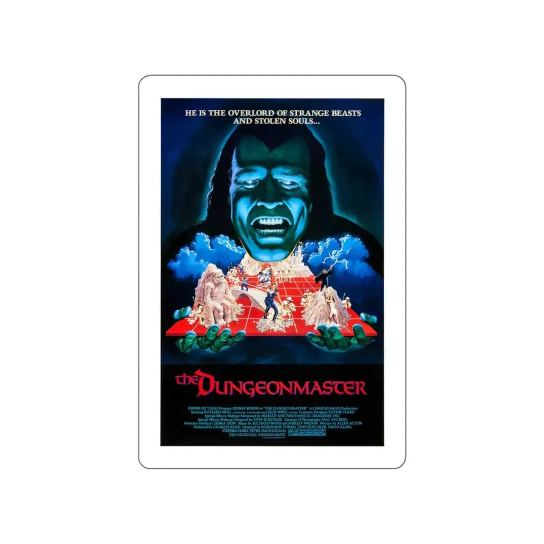 THE DUNGEONMASTER 1984 Movie Poster STICKER Vinyl Die-Cut Decal 4 Inch - The Sticker Space