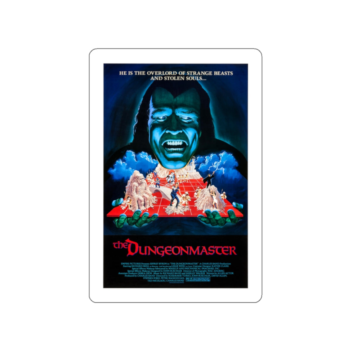 THE DUNGEONMASTER 1984 Movie Poster STICKER Vinyl Die-Cut Decal-White-The Sticker Space