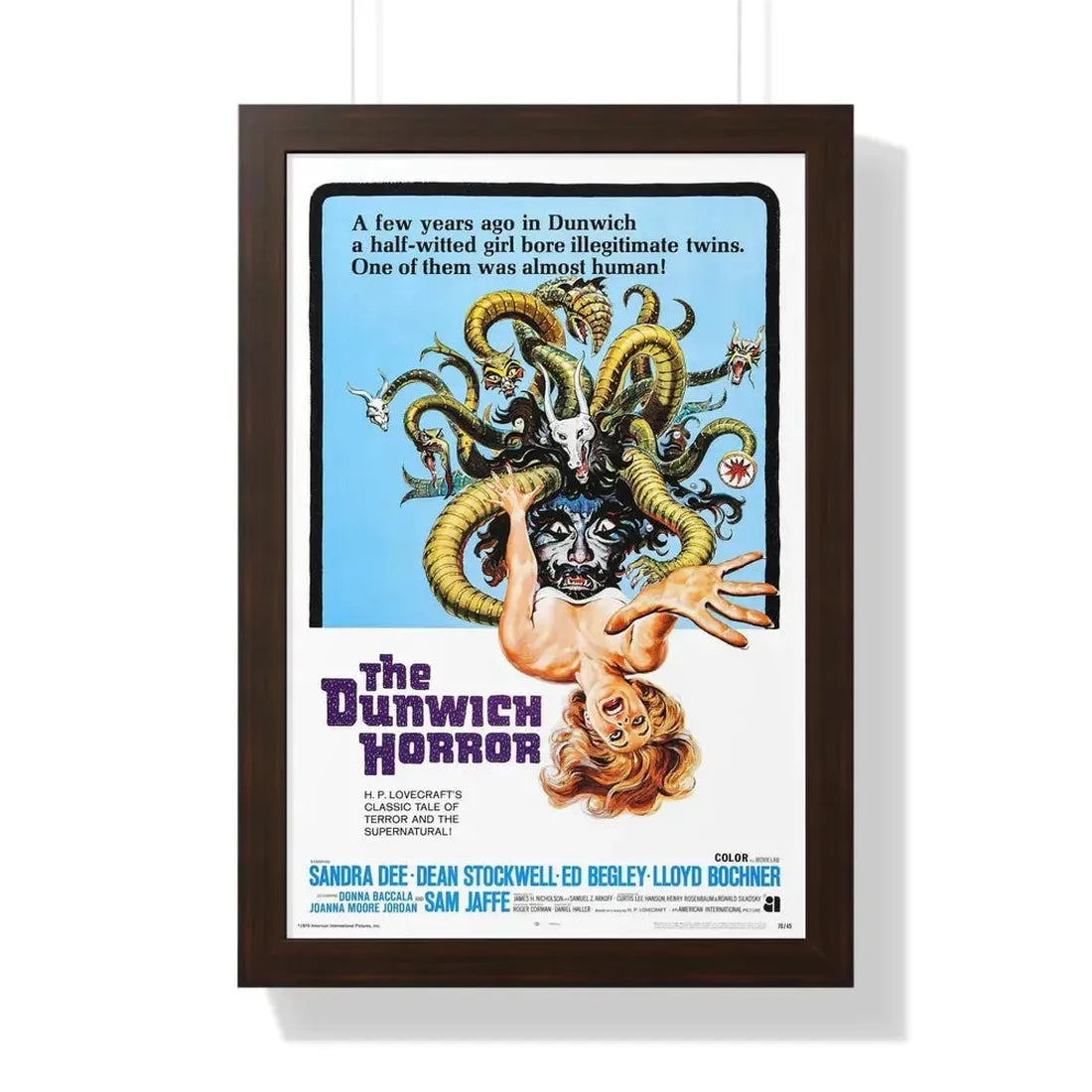 THE DUNWICH HORROR 1970 - Framed Movie Poster 16″ x 24″ Walnut - The Sticker Space