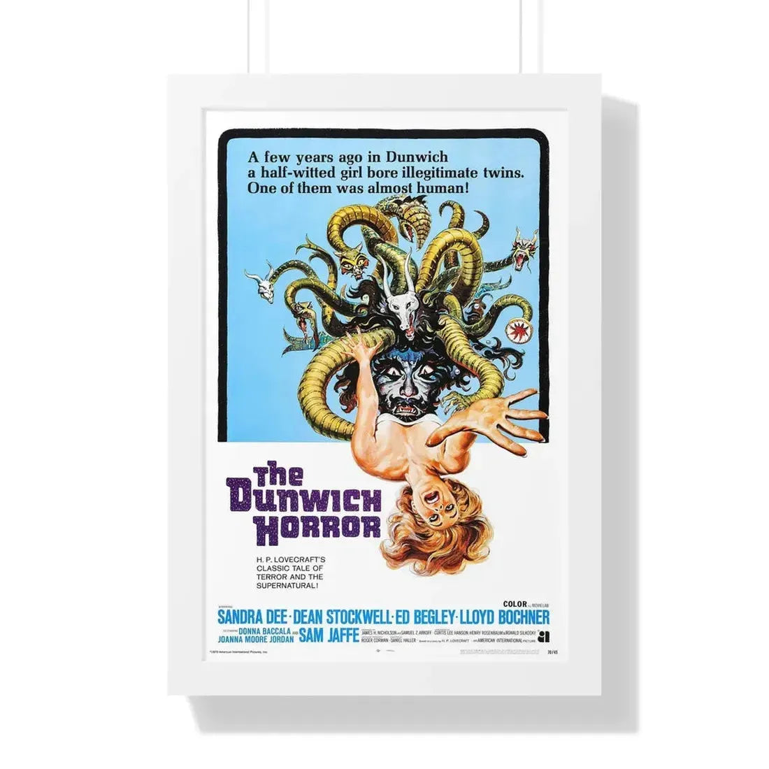 THE DUNWICH HORROR 1970 - Framed Movie Poster 16″ x 24″ White - The Sticker Space
